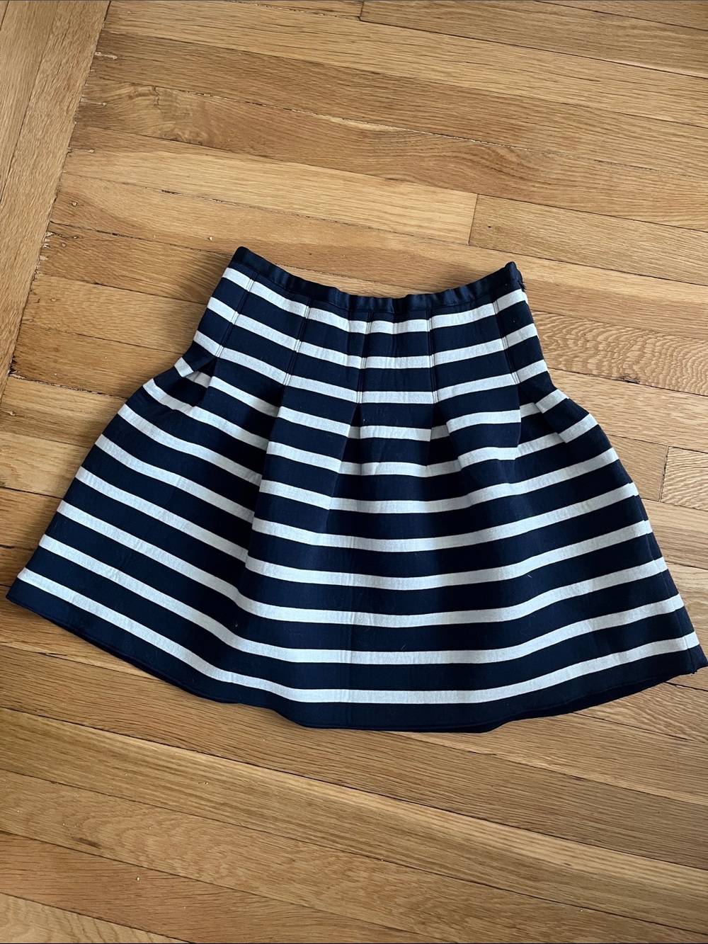 GAP Navy & White Striped Circle Skirt